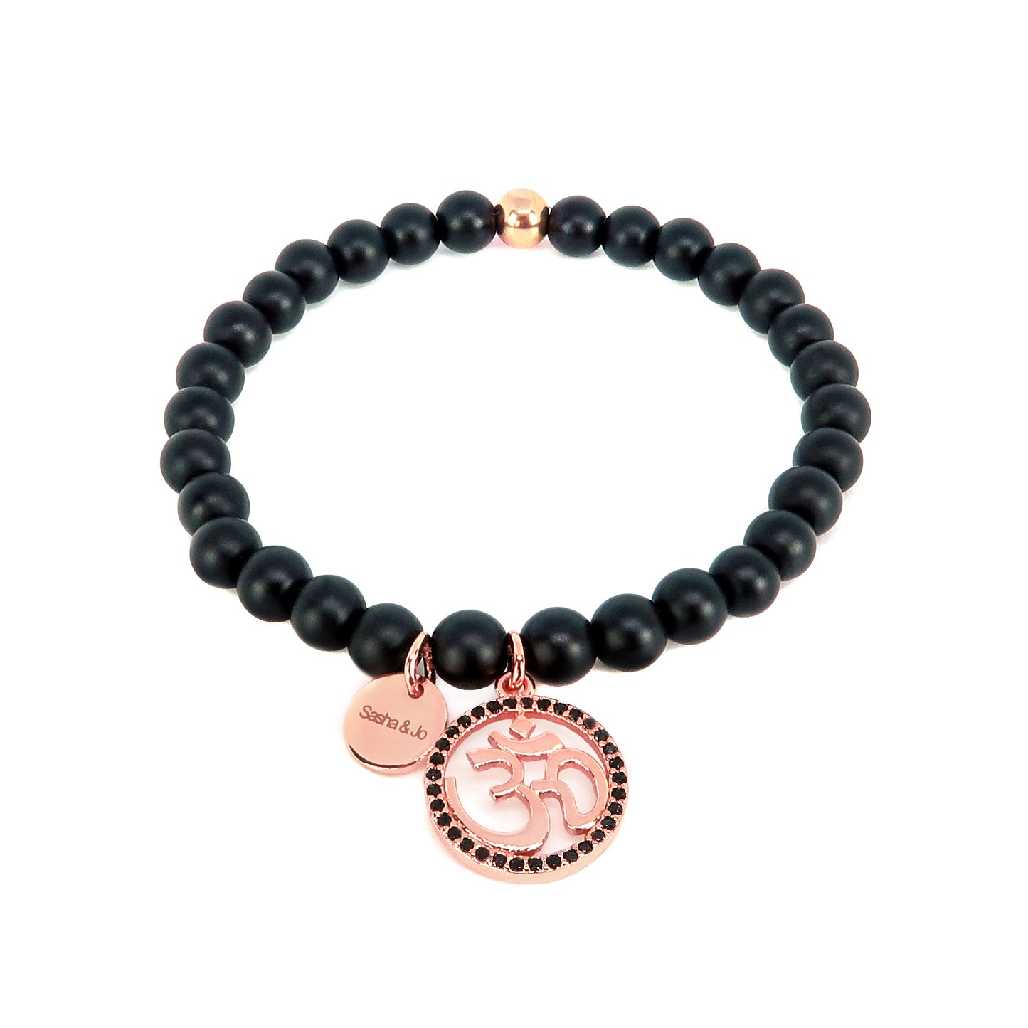 Ohm Yoga Bracelet Rose Gold