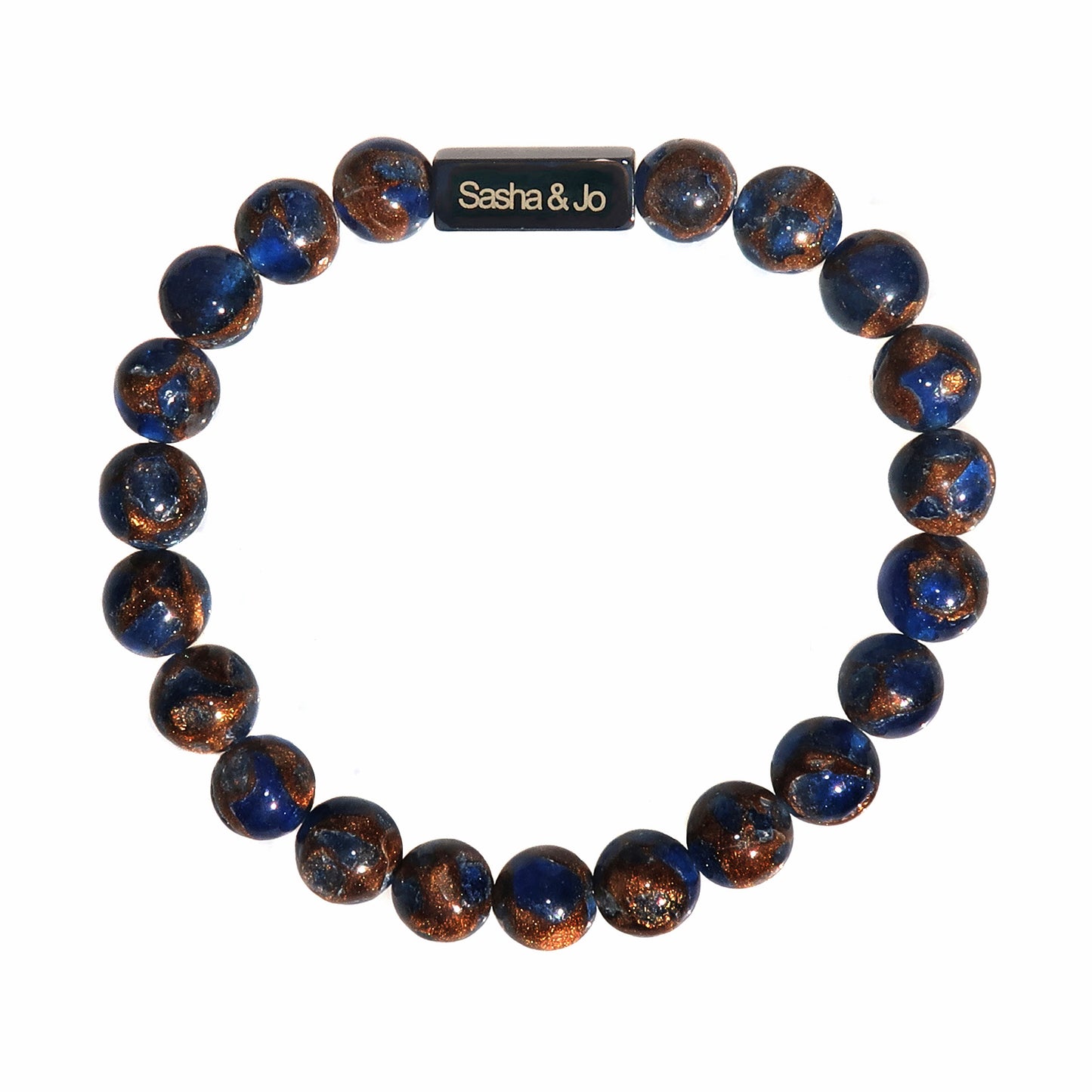 Sasha & Jo dark blue cloisonné beads bracelet