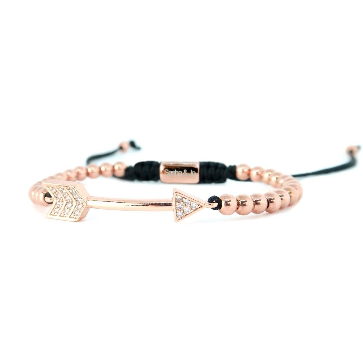Sasha & Jo arrow bracelet with rhinestones