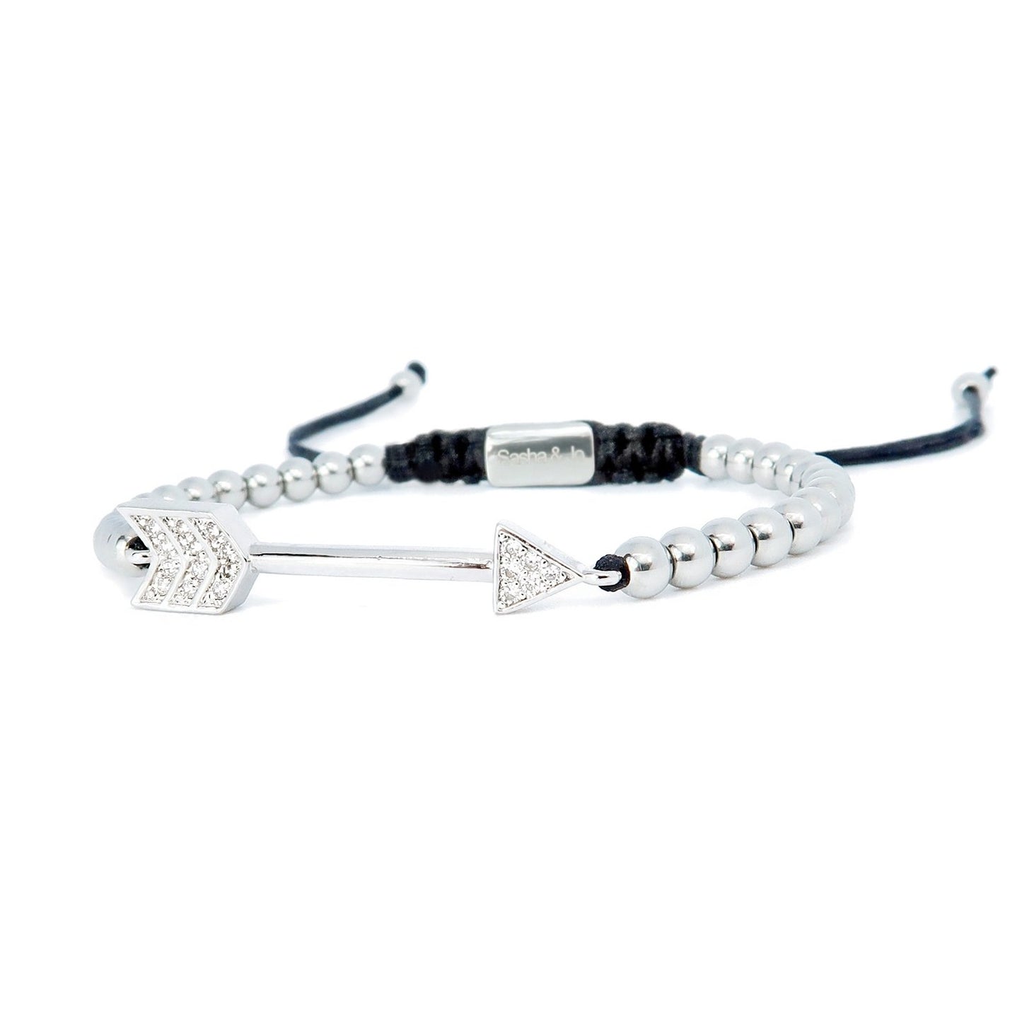 Sasha & Jo arrow bracelet with rhinestones