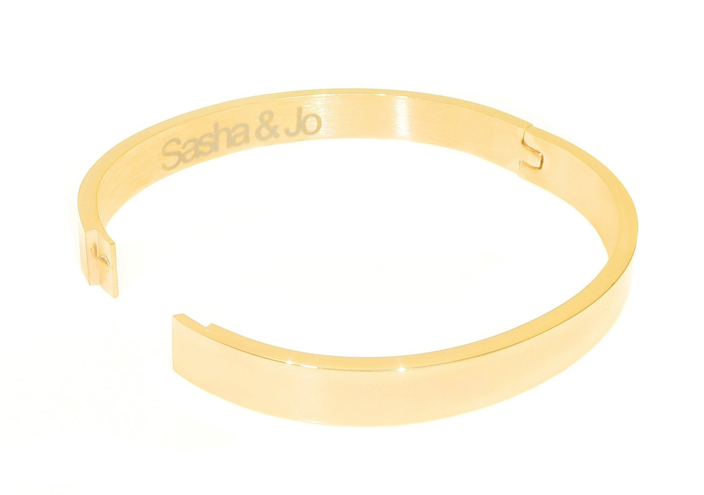 Sasha & Jo gold stainless steel bangle