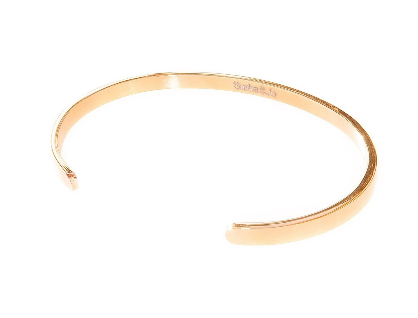 Sasha & Jo rose gold stainless steel slim cuff