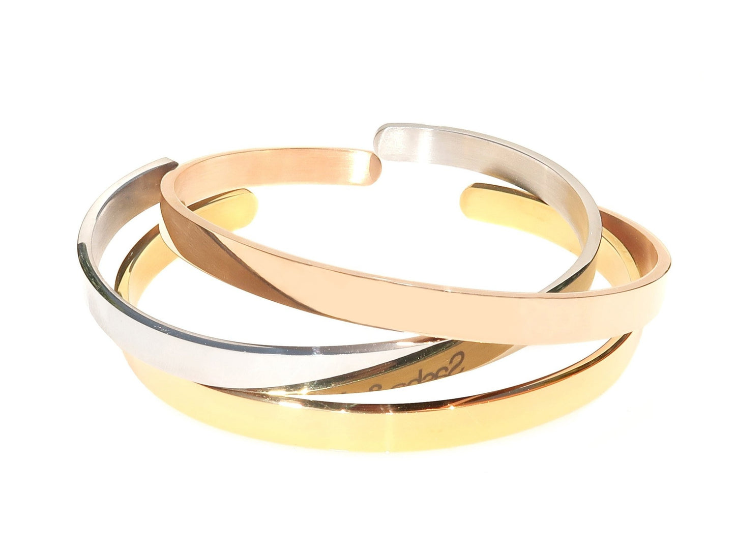 Sasha & Jo rose gold stainless steel cuff