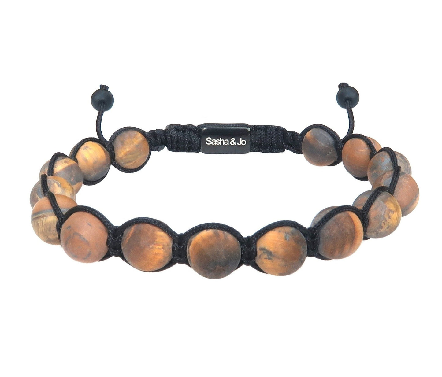 Sasha & Jo mat tiger eye cord bracelet