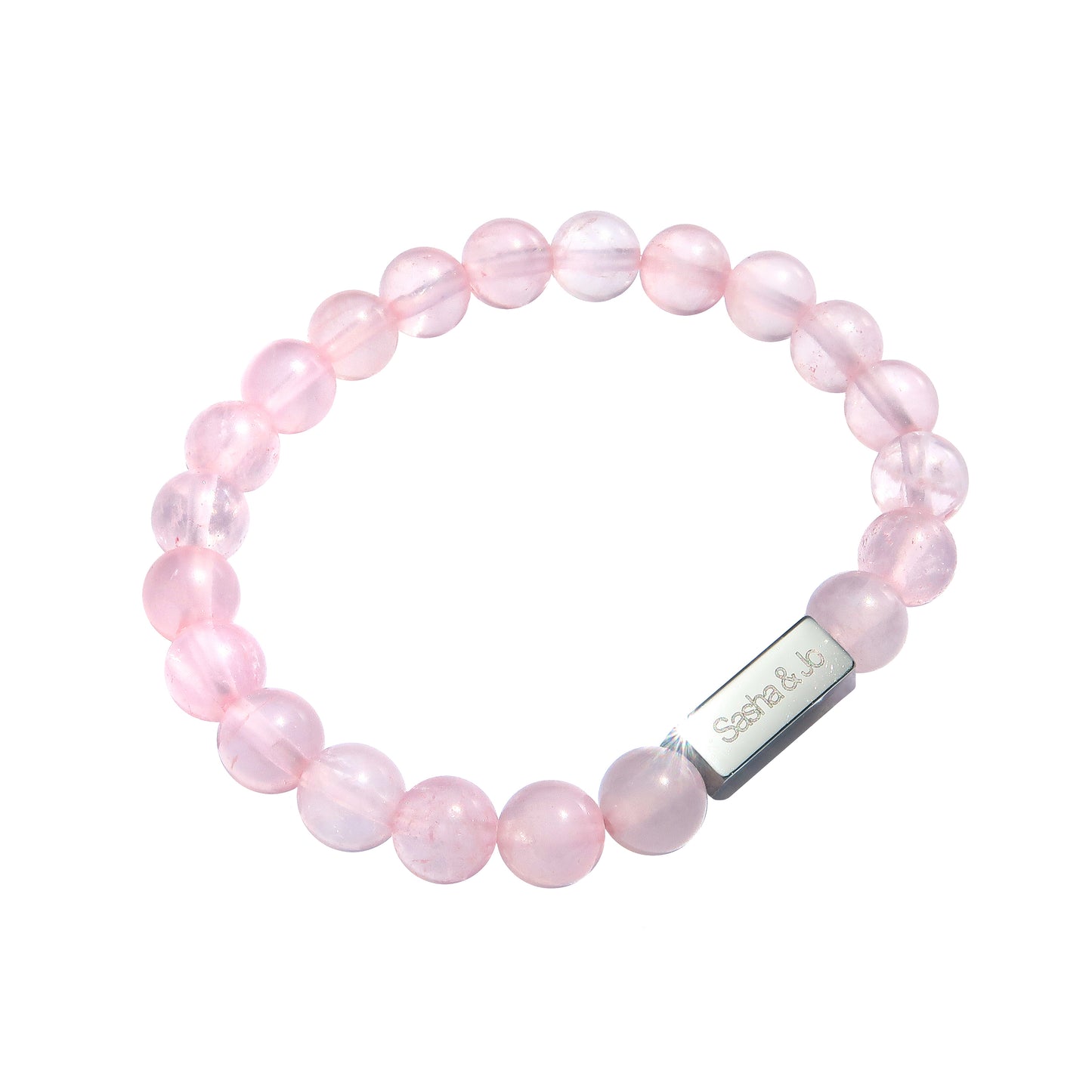 Sasha & Jo rose quartz beads bracelet