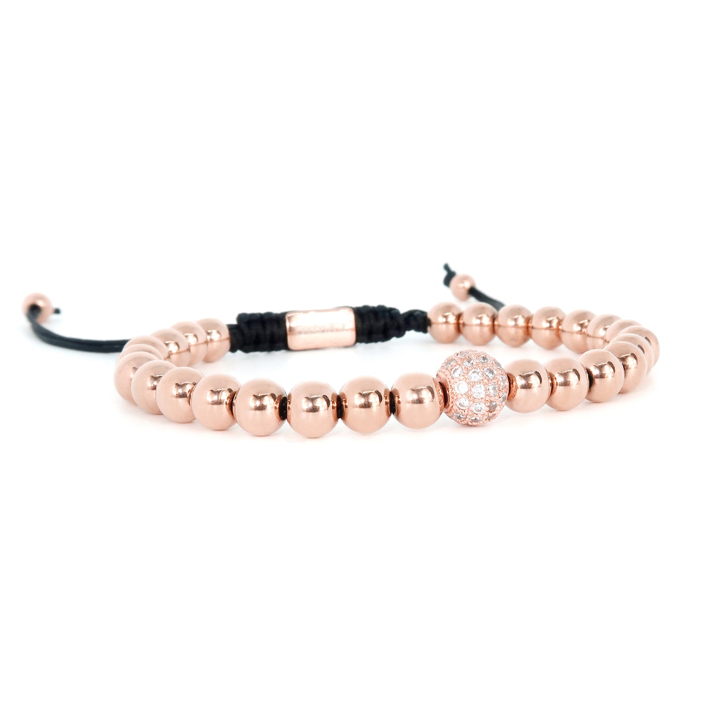 Sasha & Jo rose gold with pavé bead bracelet