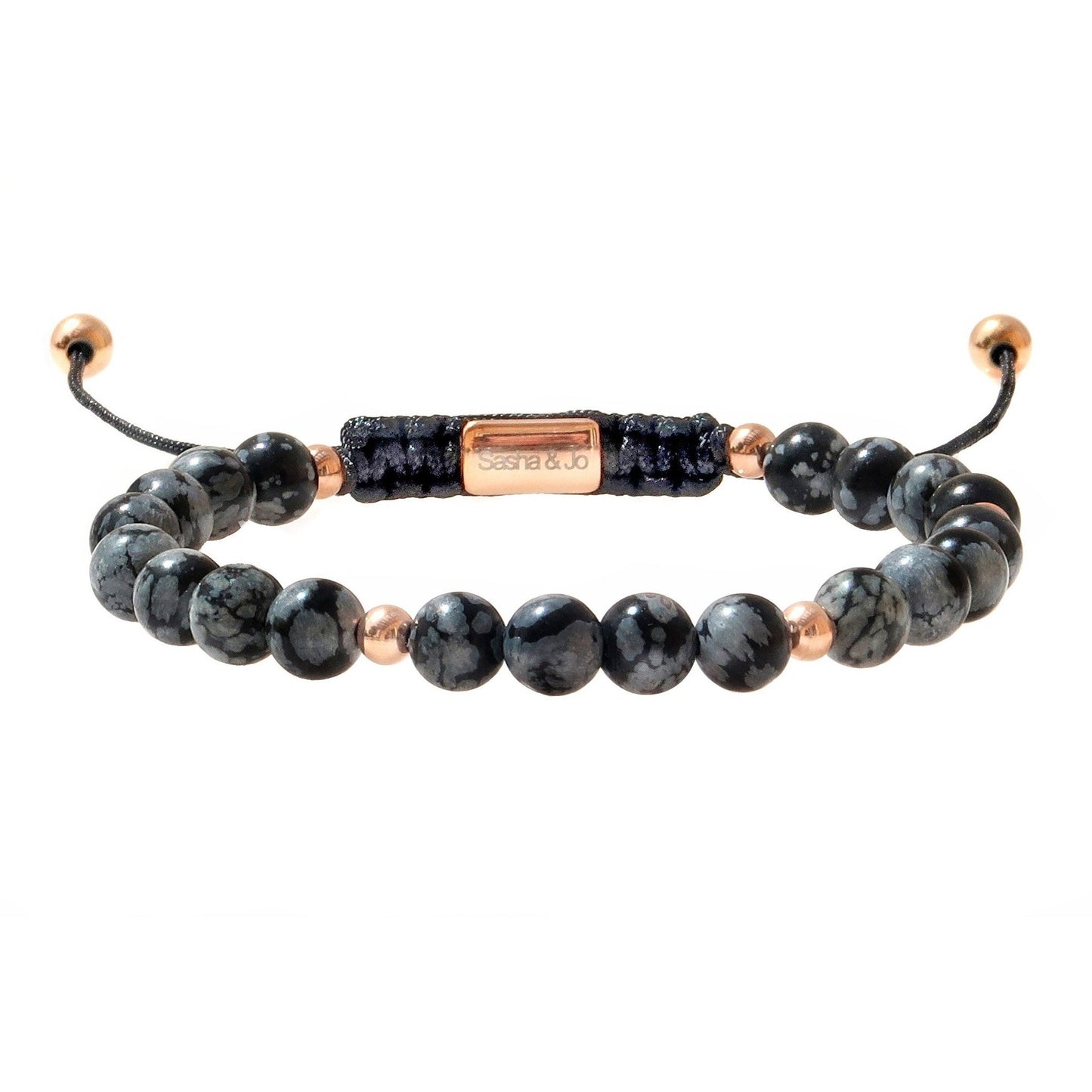 Sasha & Jo snowflake obsidian bracelet