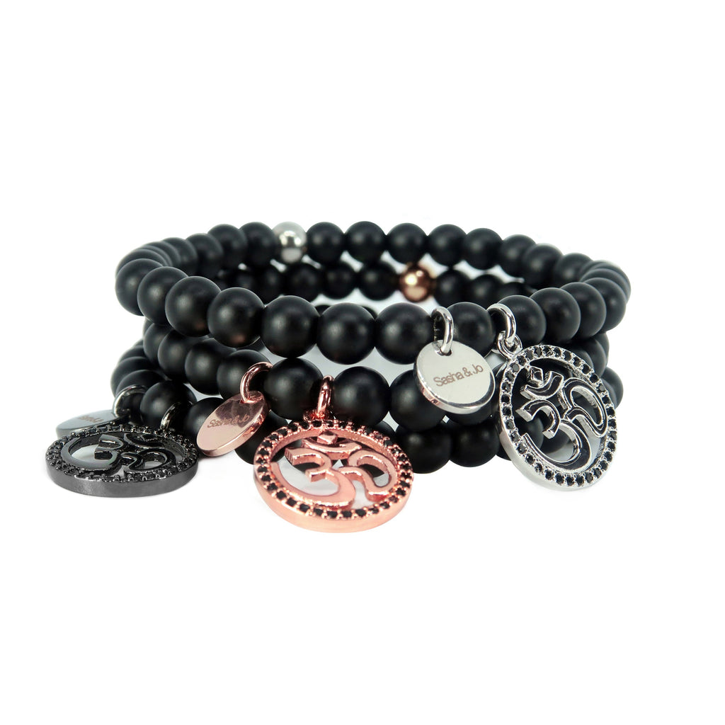 Ohm Yoga Bracelet Rose Gold