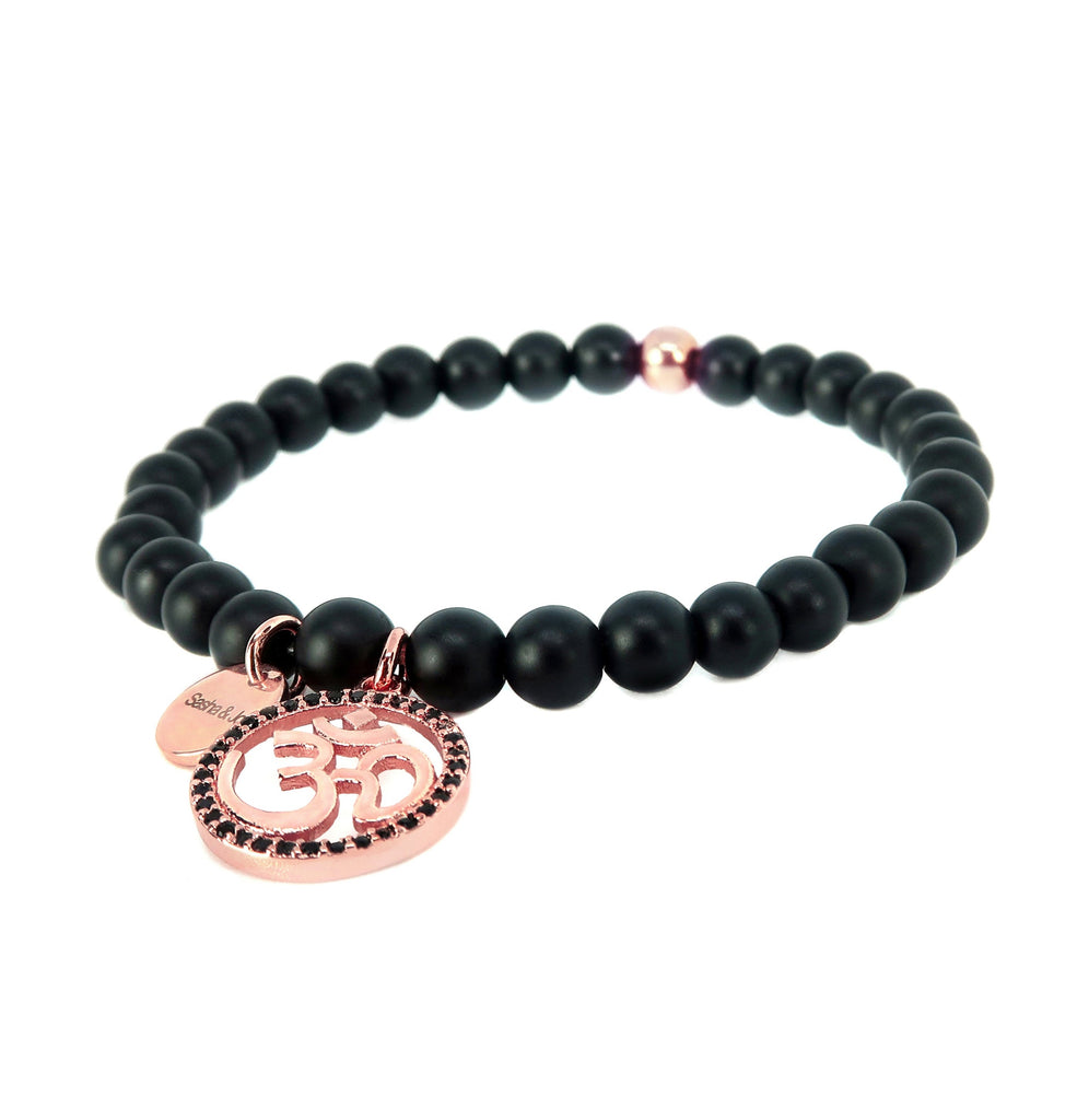 Ohm Yoga Bracelet Rose Gold