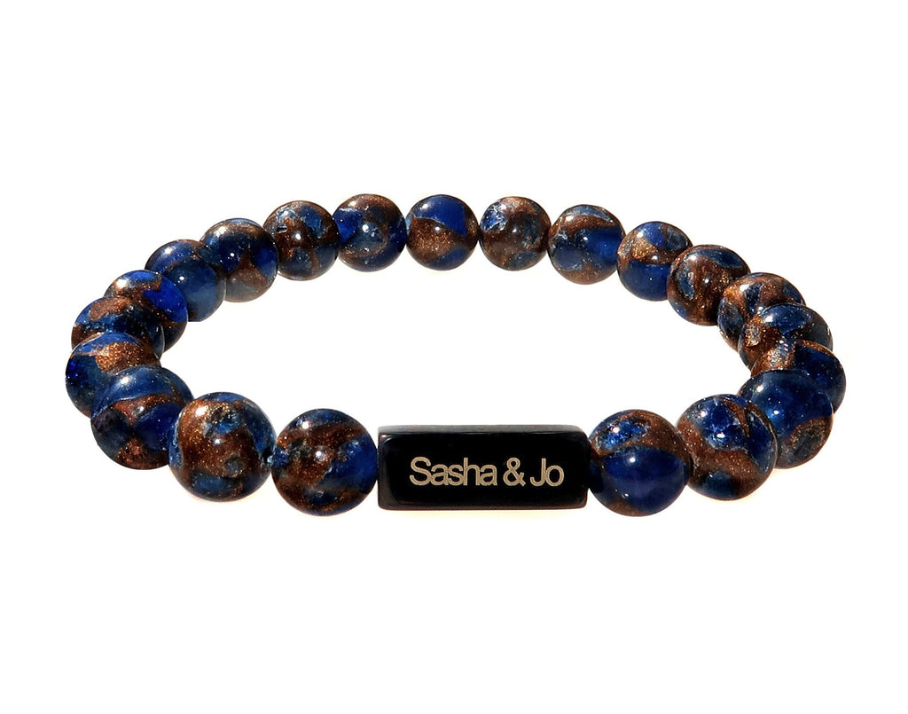 Sasha & Jo dark blue cloisonné beads bracelet