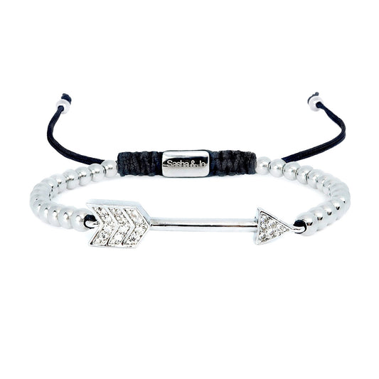 Sasha & Jo arrow bracelet with rhinestones