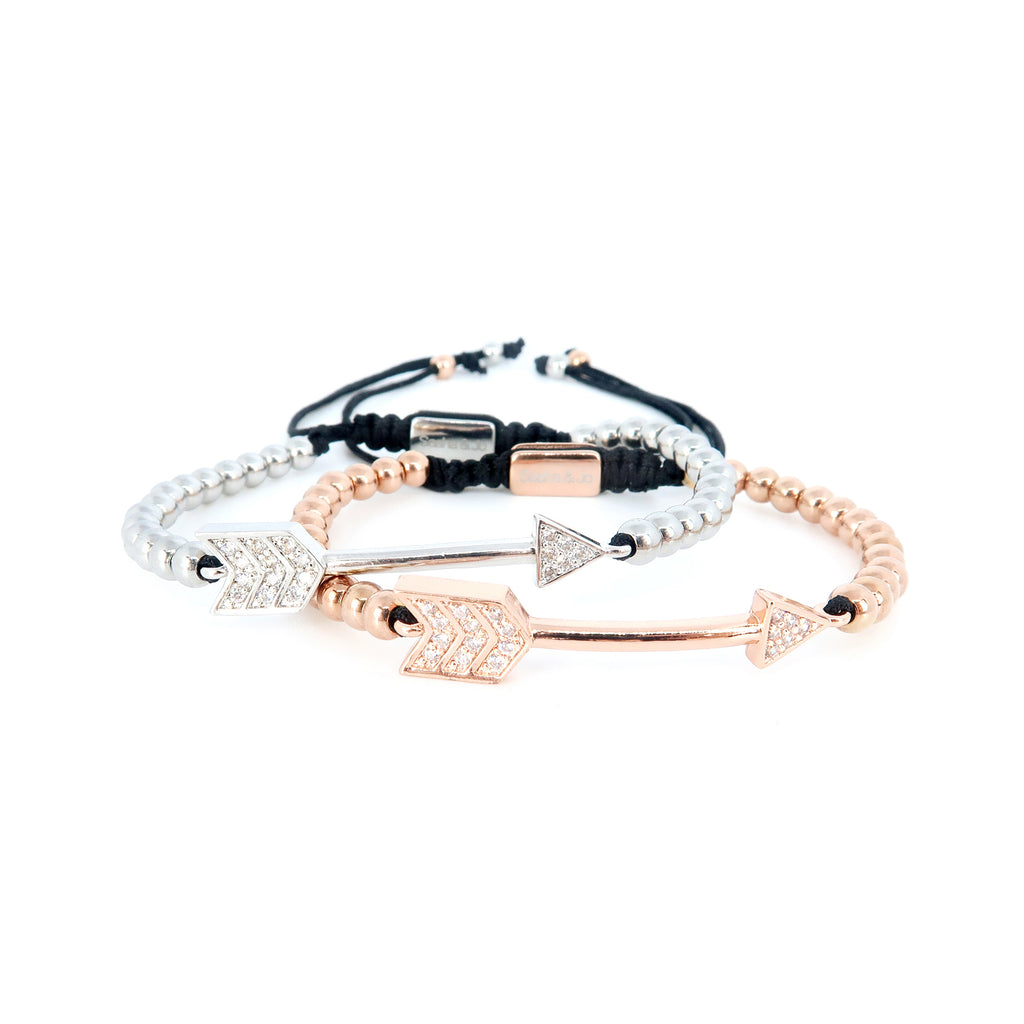 Sasha & Jo arrow bracelet with rhinestones
