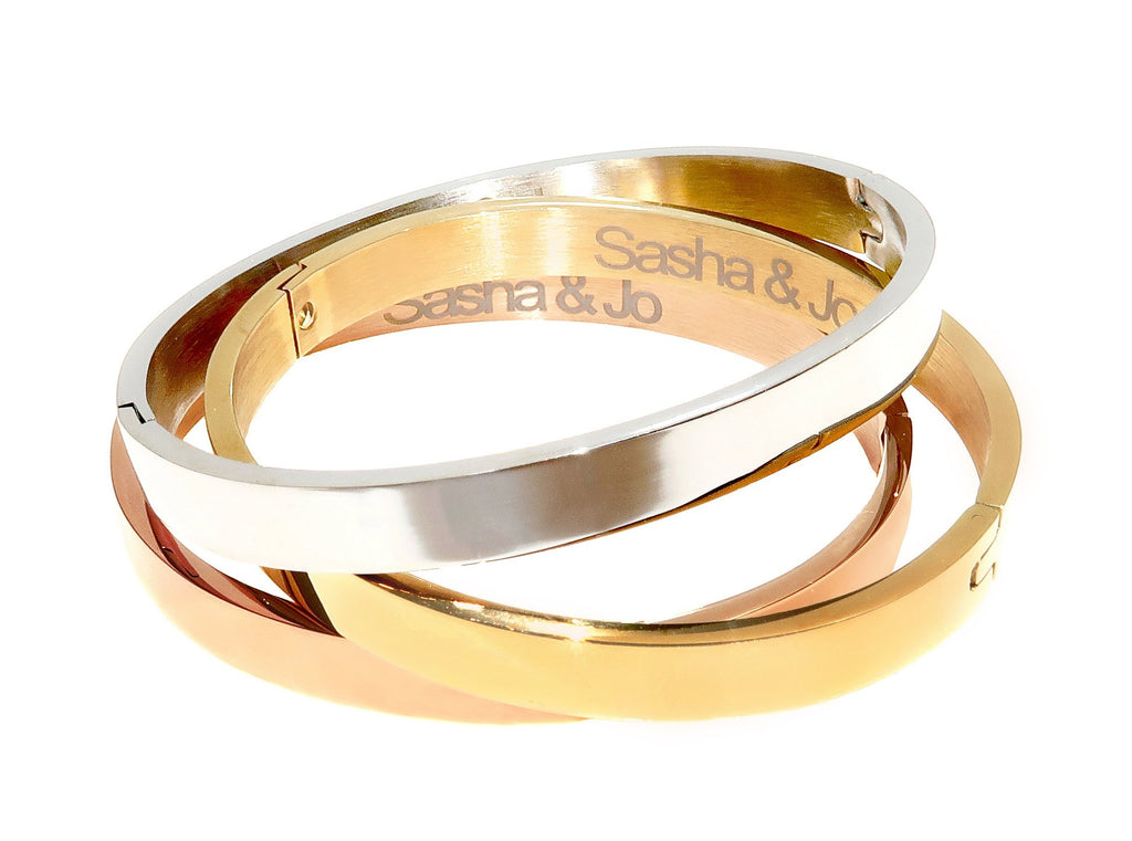 Sasha & Jo gold stainless steel bangle