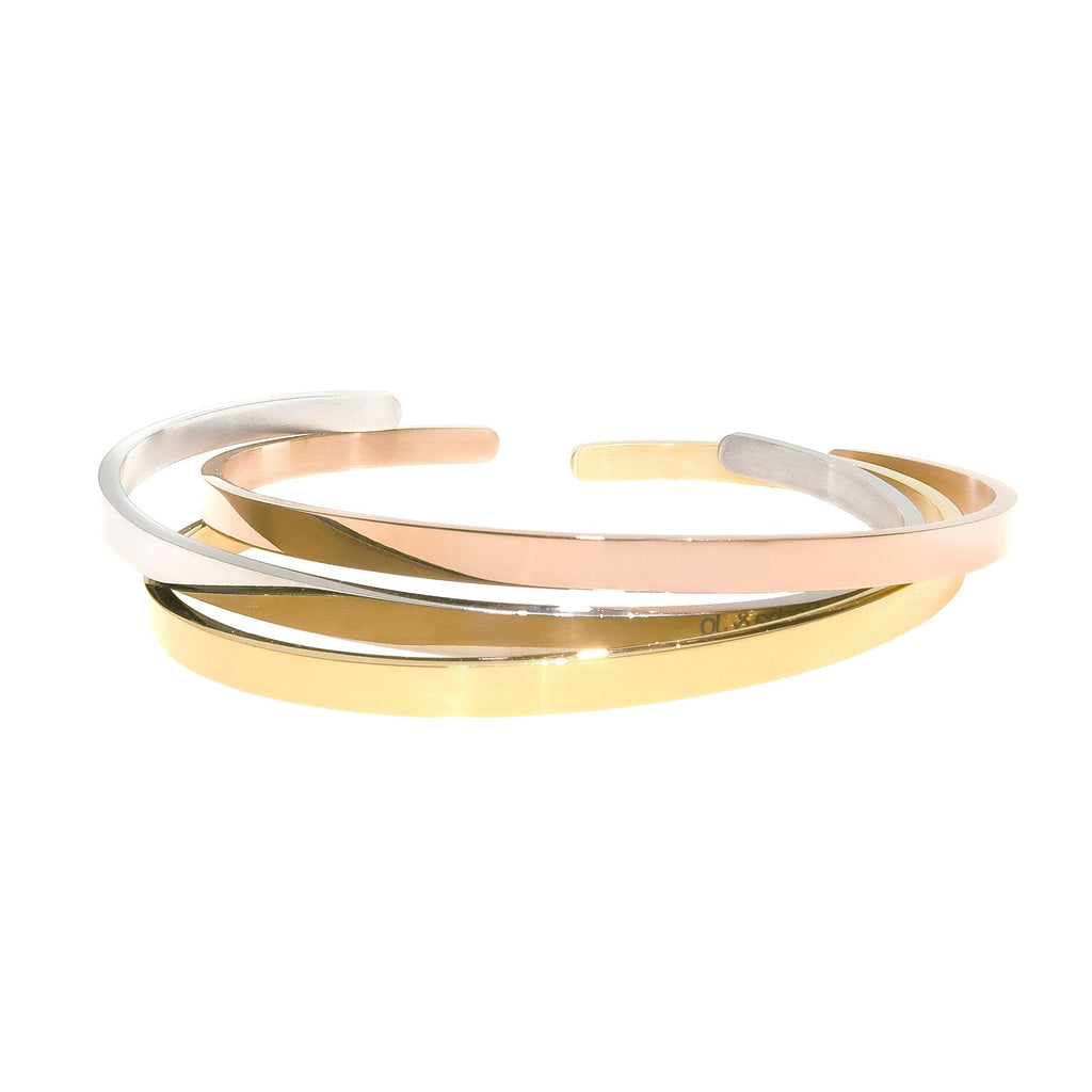 Sasha & Jo gold stainless steel slim cuff