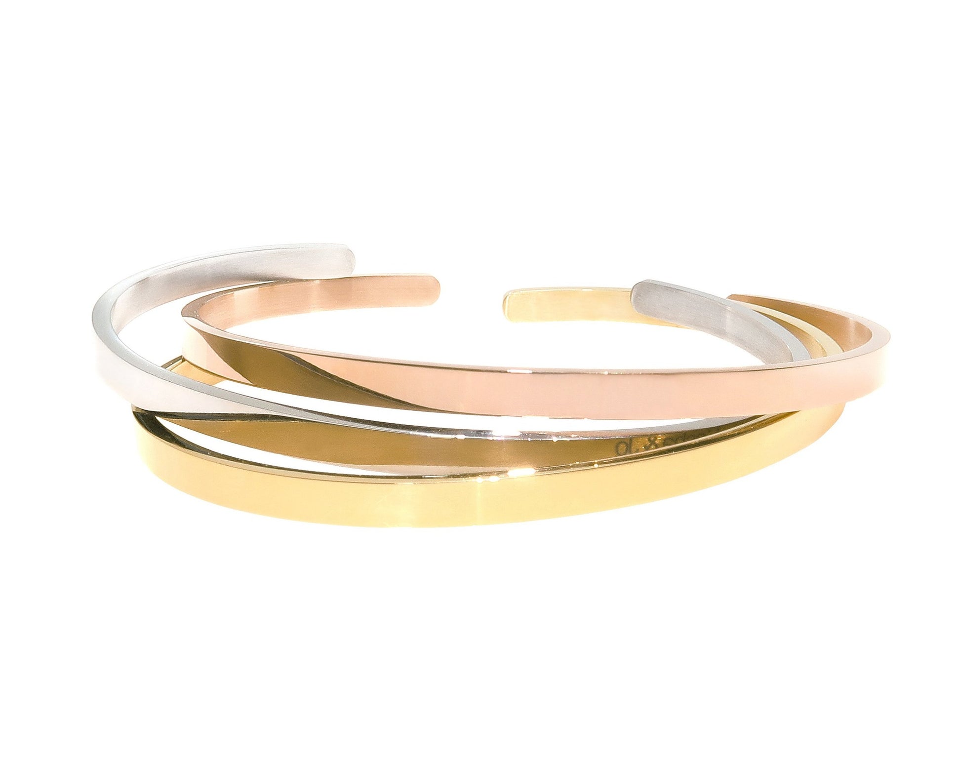 Sasha & Jo silver stainless steel slim cuff