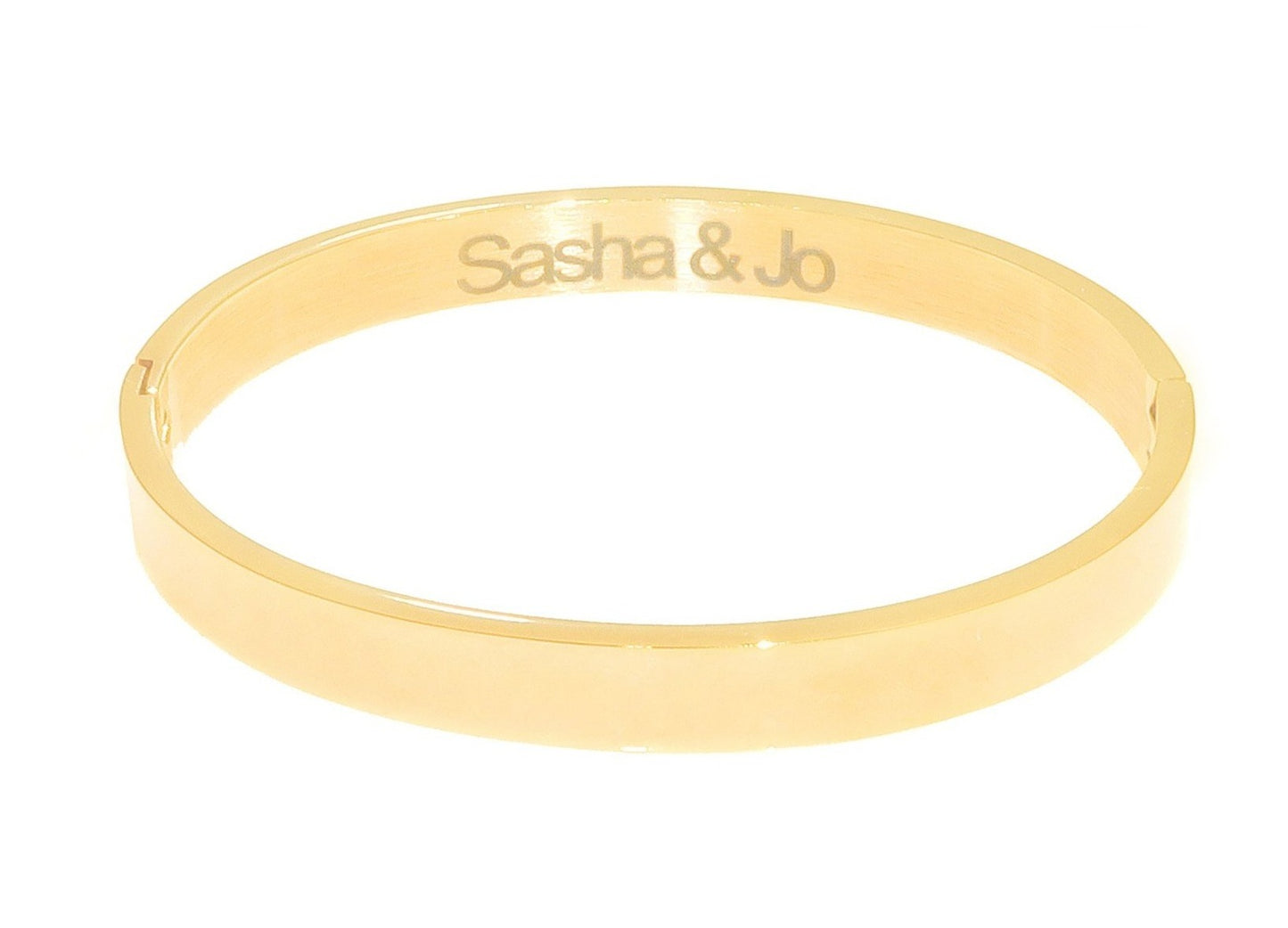 Sasha & Jo gold stainless steel bangle