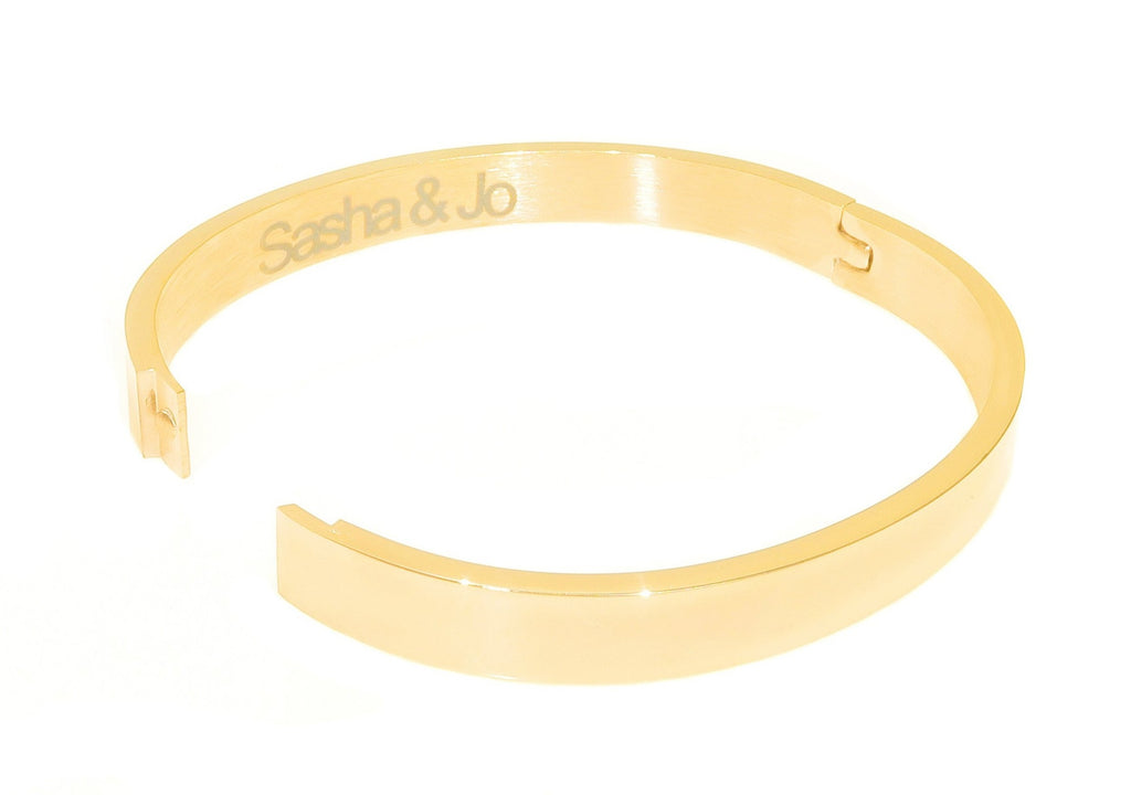 Sasha & Jo gold stainless steel bangle