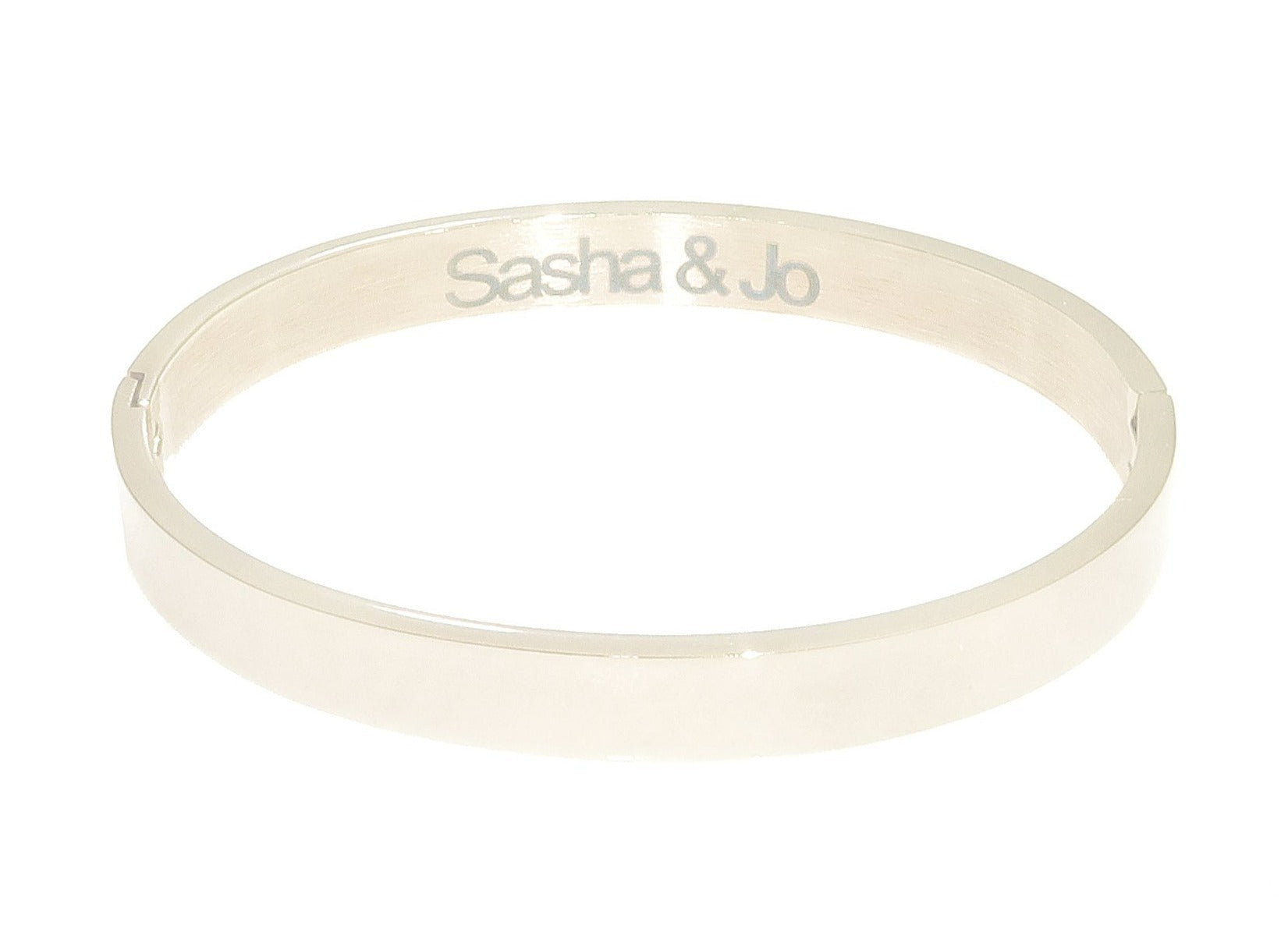Sasha & Jo silver stainless steel bangle