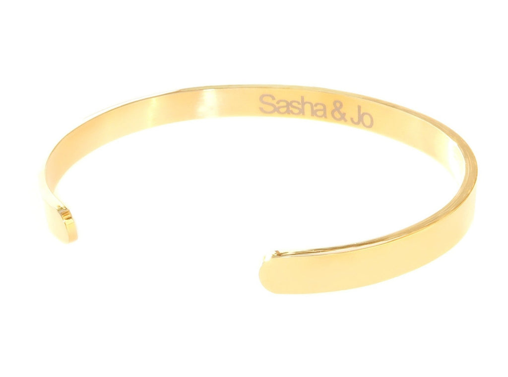 Sasha & Jo gold stainless steel cuff