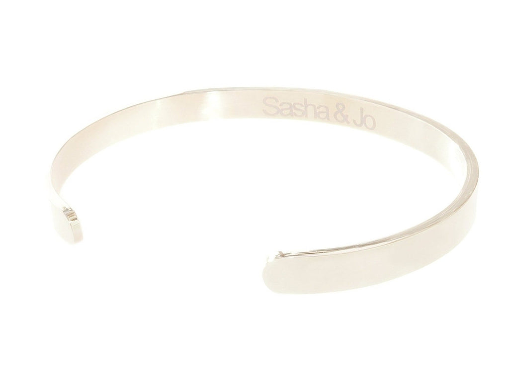 Sasha & Jo silver stainless steel cuff