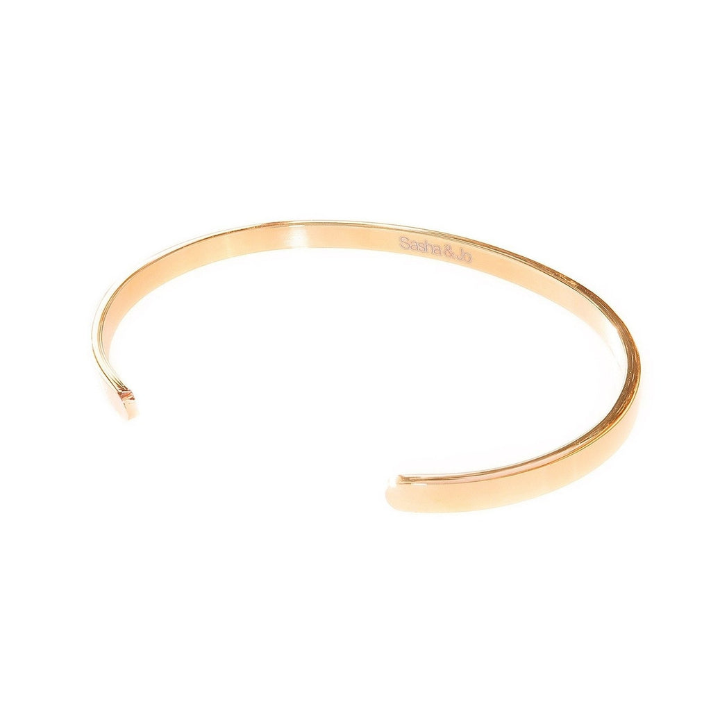 Sasha & Jo gold stainless steel slim cuff
