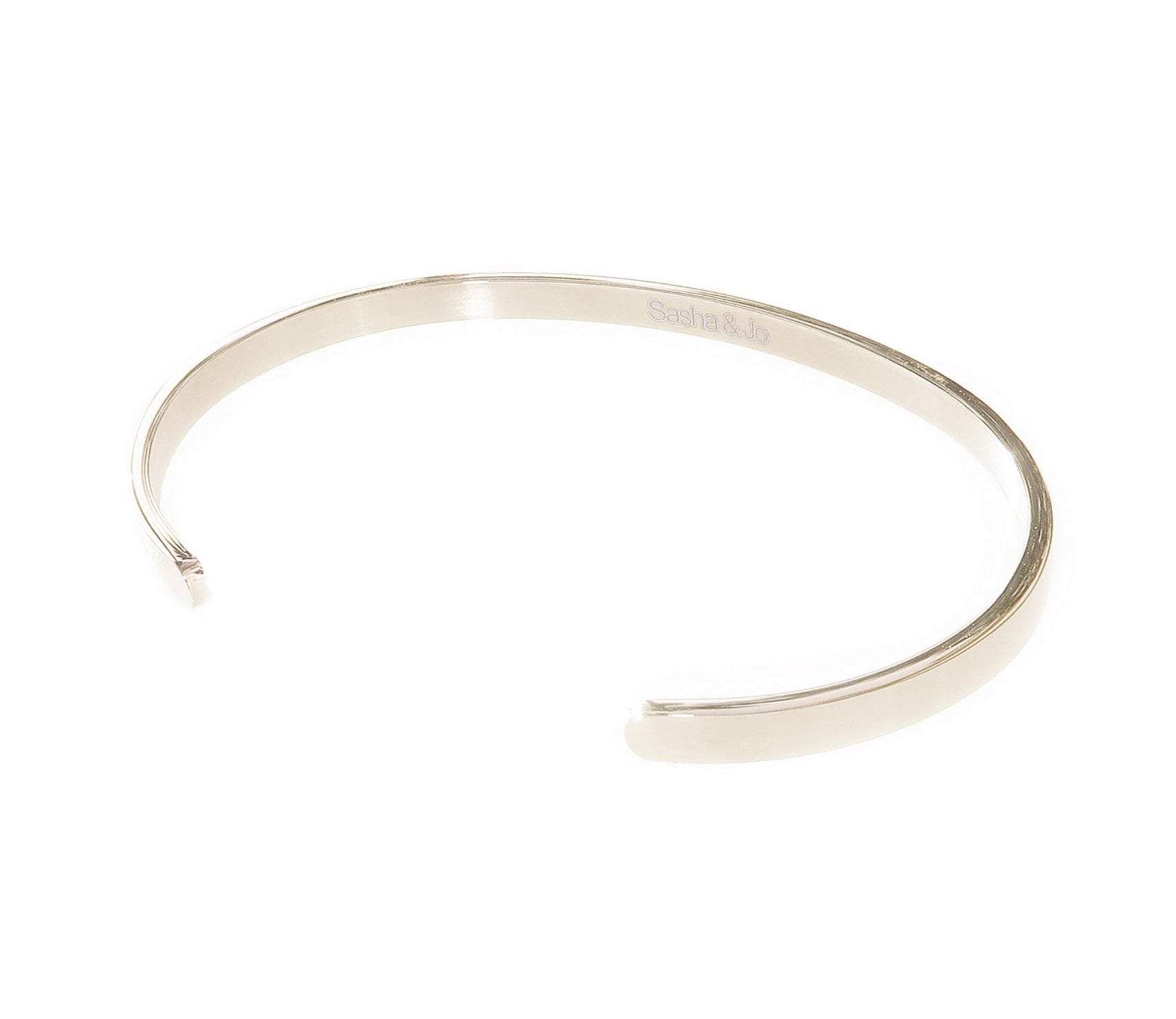 Sasha & Jo silver stainless steel slim cuff