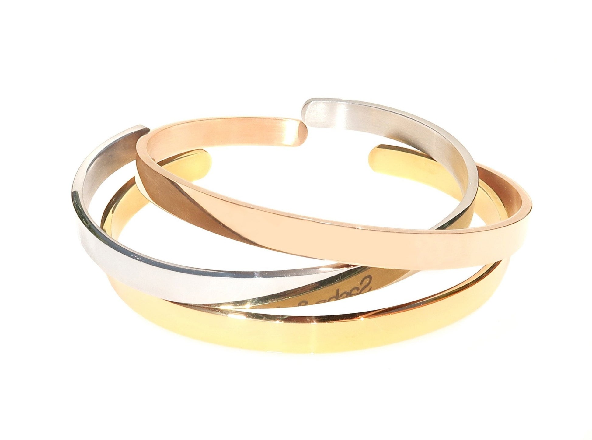 Sasha & Jo silver stainless steel cuff