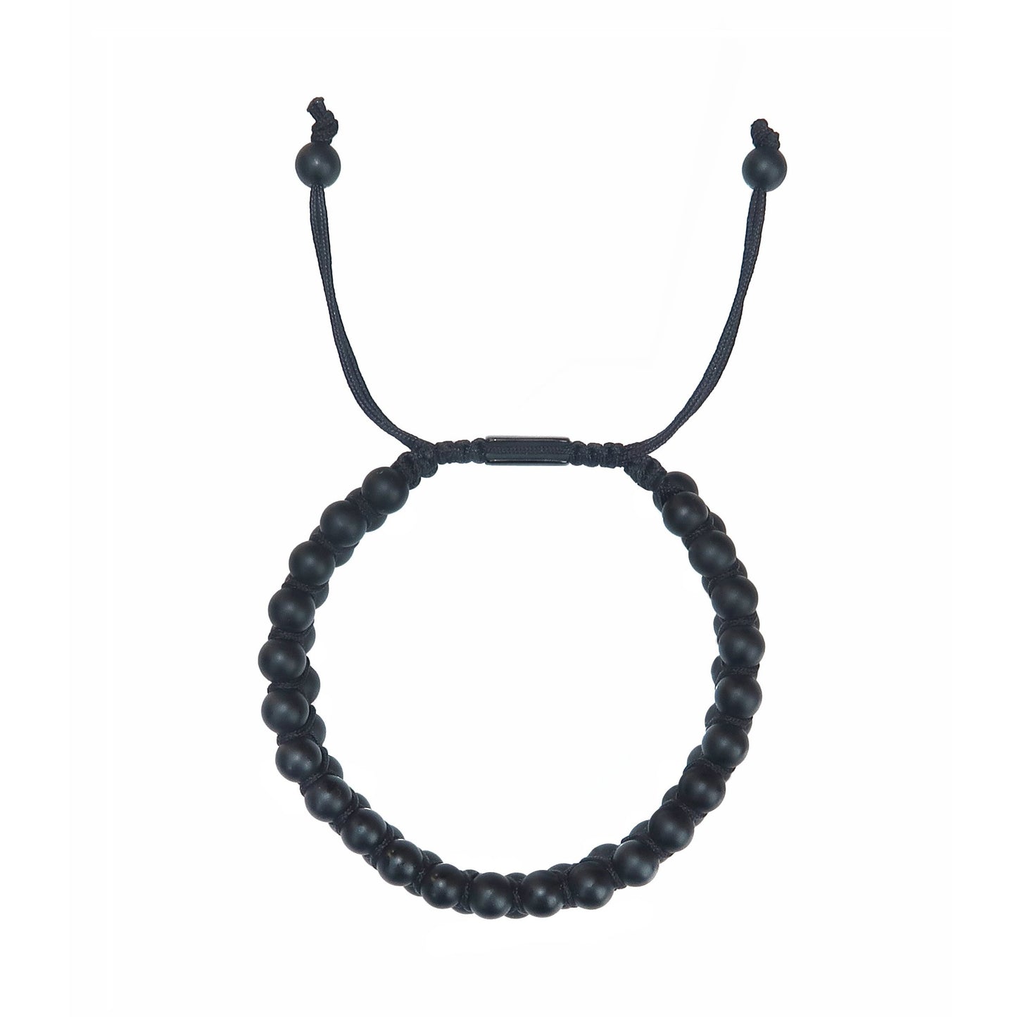 Sasha & Jo black onyx woven beads cord bracelet