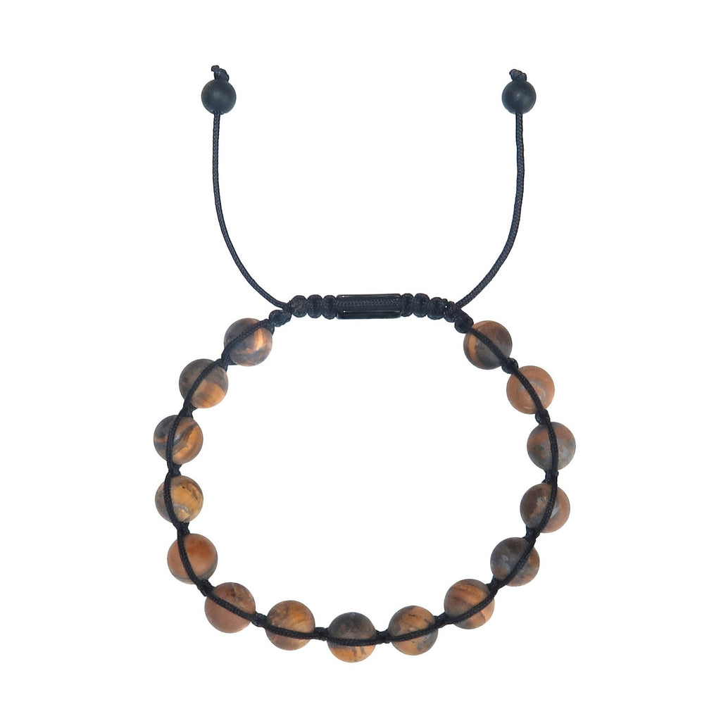 Sasha & Jo mat tiger eye cord bracelet