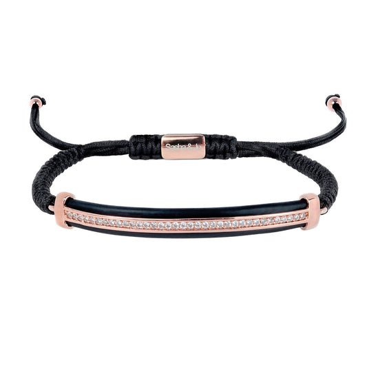 Sasha & Jo rose gold plate with sparkly white rhinestones bracelet