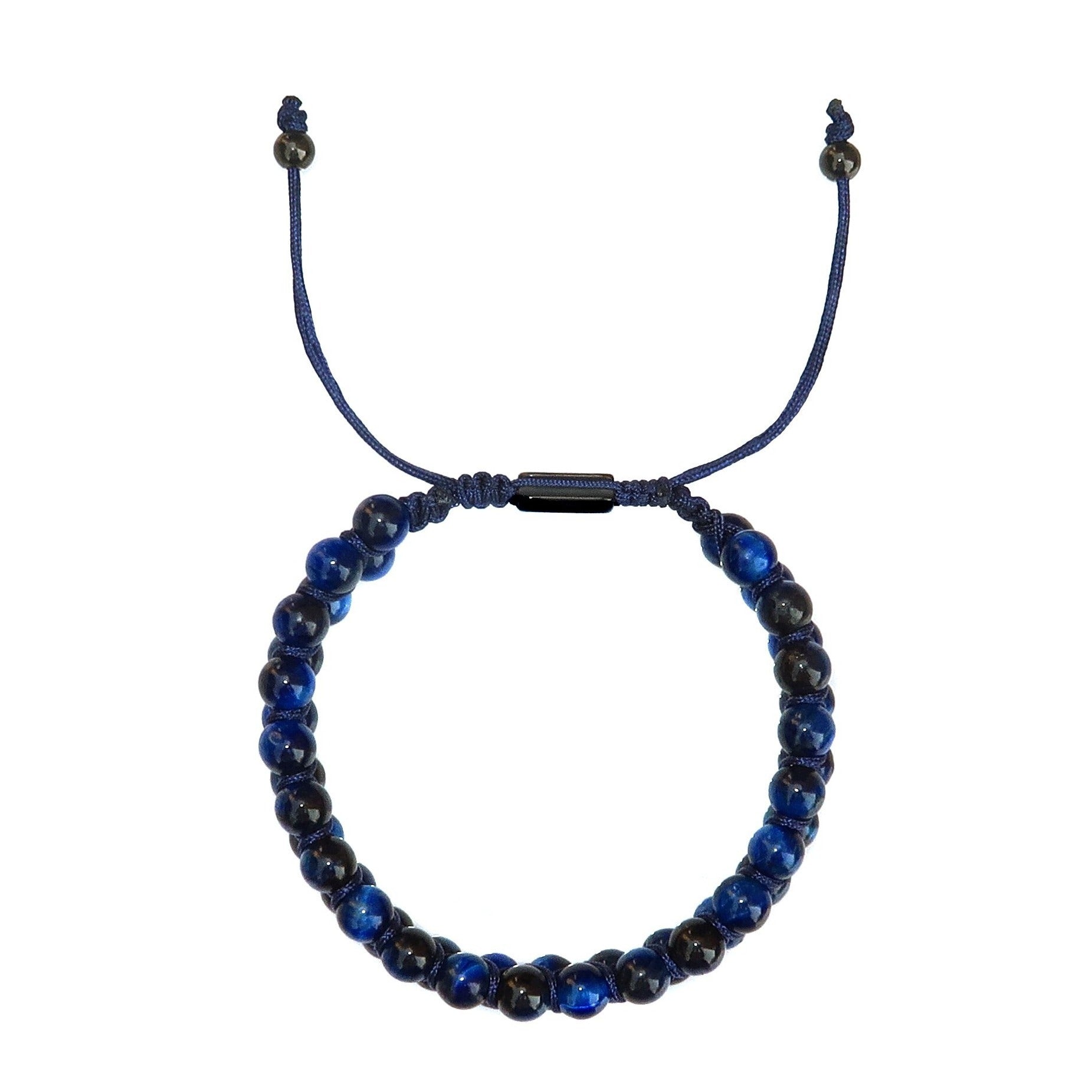 Sasha & Jo blue tiger eye woven beads cord bracelet