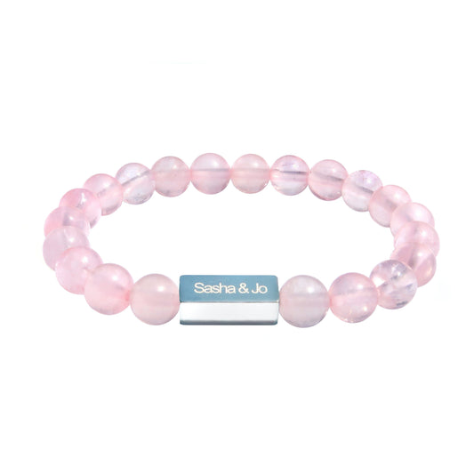 Sasha & Jo rose quartz beads bracelet
