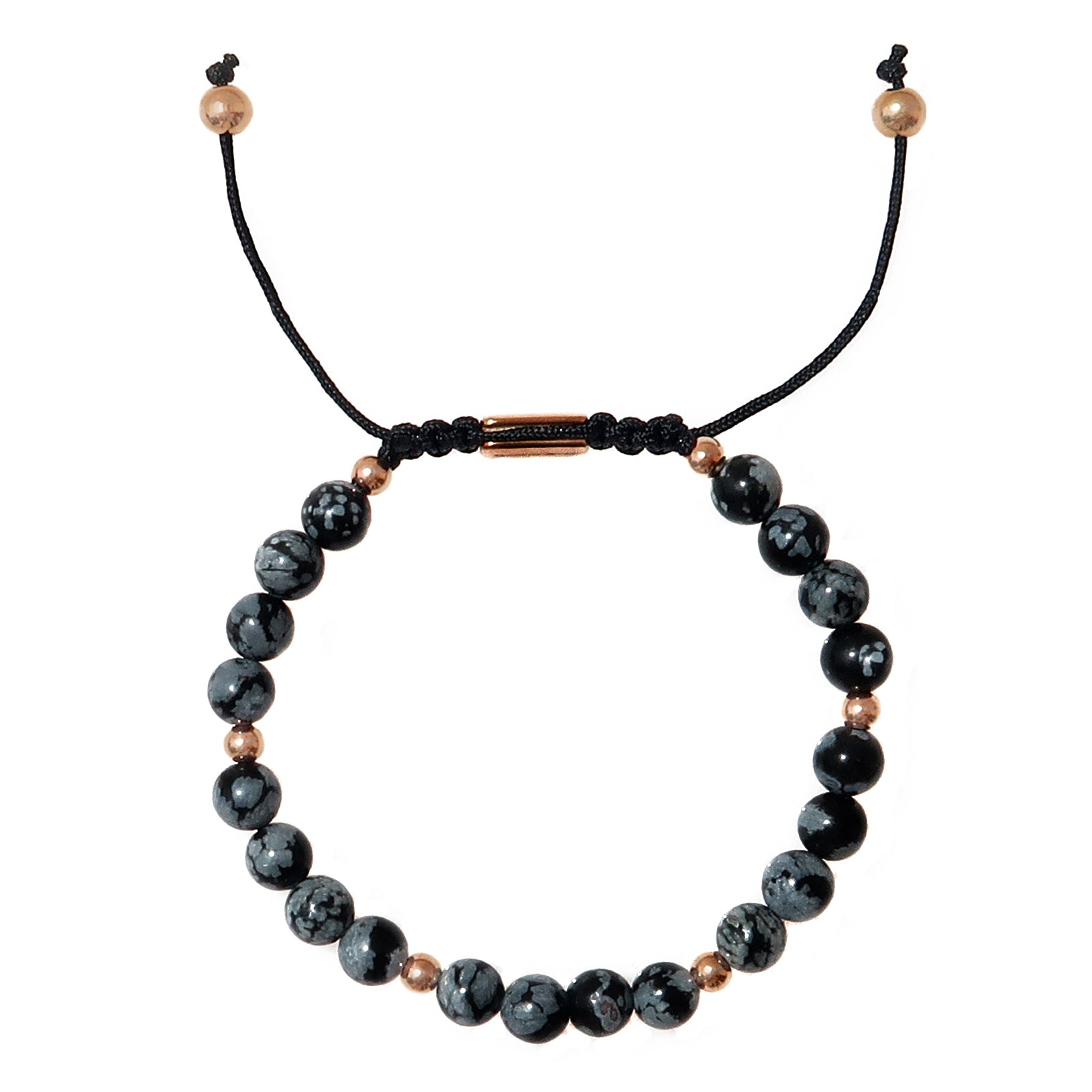 Sasha & Jo snowflake obsidian bracelet