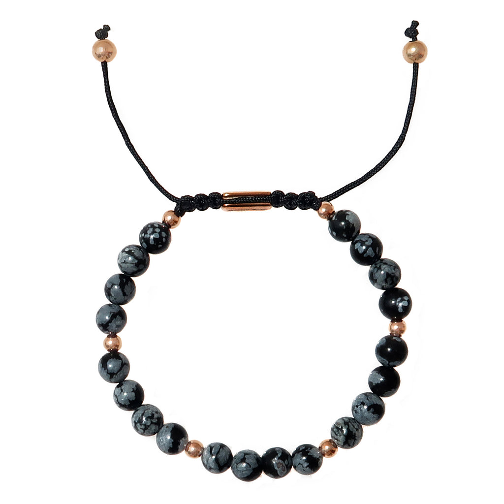 Sasha & Jo snowflake obsidian bracelet